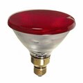 American Imaginations 175W Bulb Socket Light Bulb Red Glass AI-37514